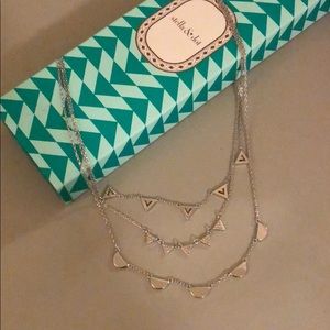 Stella & dot pave chevron necklace